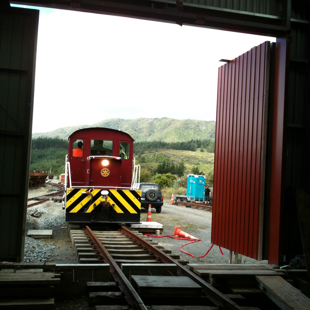 Tr189 departs for another trip from our shed