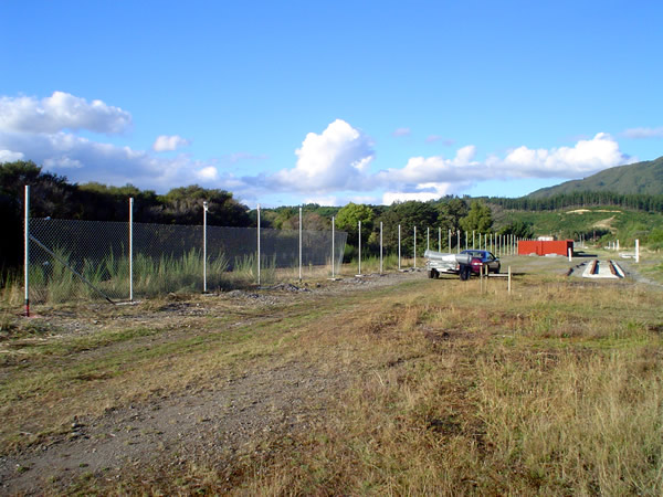 NZCT fence, storage compound in background. 