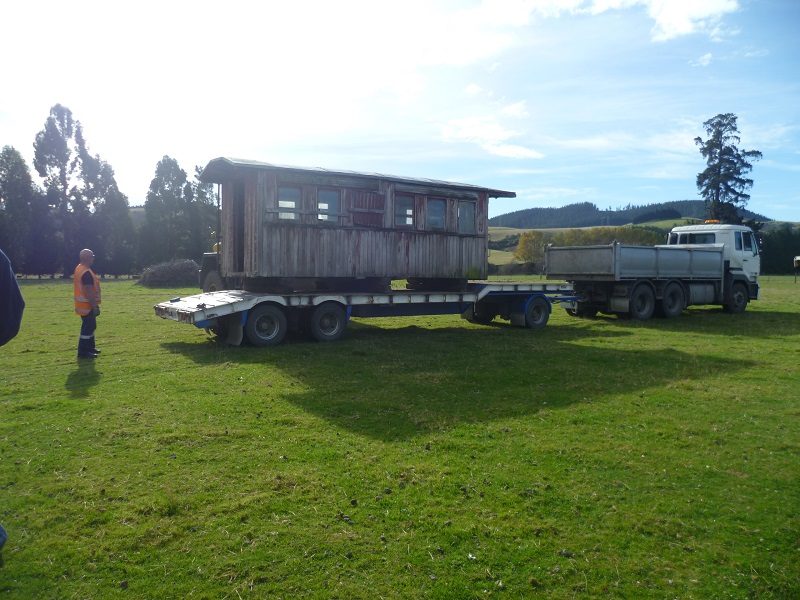 Second half of A255 loaded onto truck trailer, Taieri Plains. Photo: Clark McCarthy.