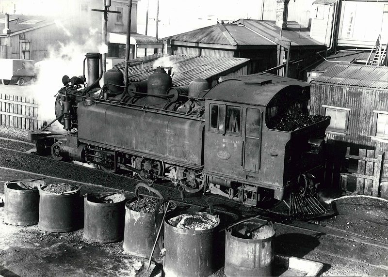 Wb 299 at Westport loco depot in November 1951