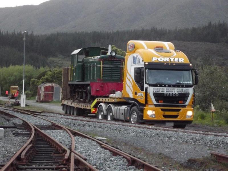 ORB-1 arrives at Maymorn on the Porter Heavy Haulage low loader
