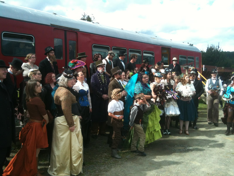 Cat and George's epic steam punk wedding