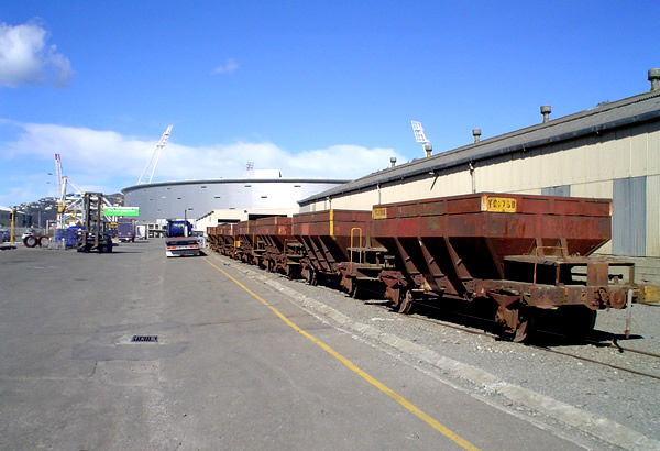 YC wagons in Wellington rail yards.