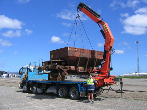YC2329 being loaded at Palmerston North. 