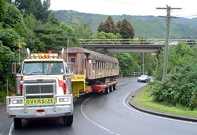 A 1896 / 56113 passes under Wairarapa line, Mangaroa Hill Road.
