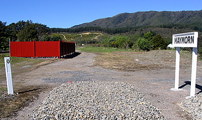 railway formation ready at Maymorn for first track to be laid.