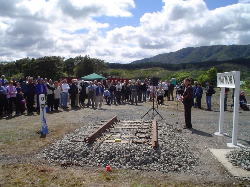 Chairperson Hugh McCracken addressing the crowd during the launch ceremony.