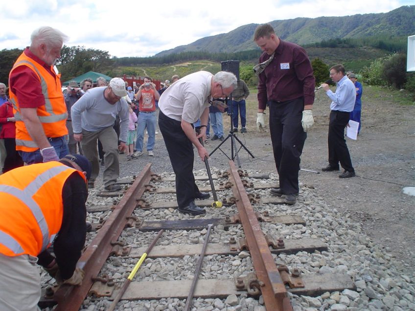 Cr Terry McDavitt, Deputy Chairperson of Greater Wellington Regional Council, drives home clip on first trackset.