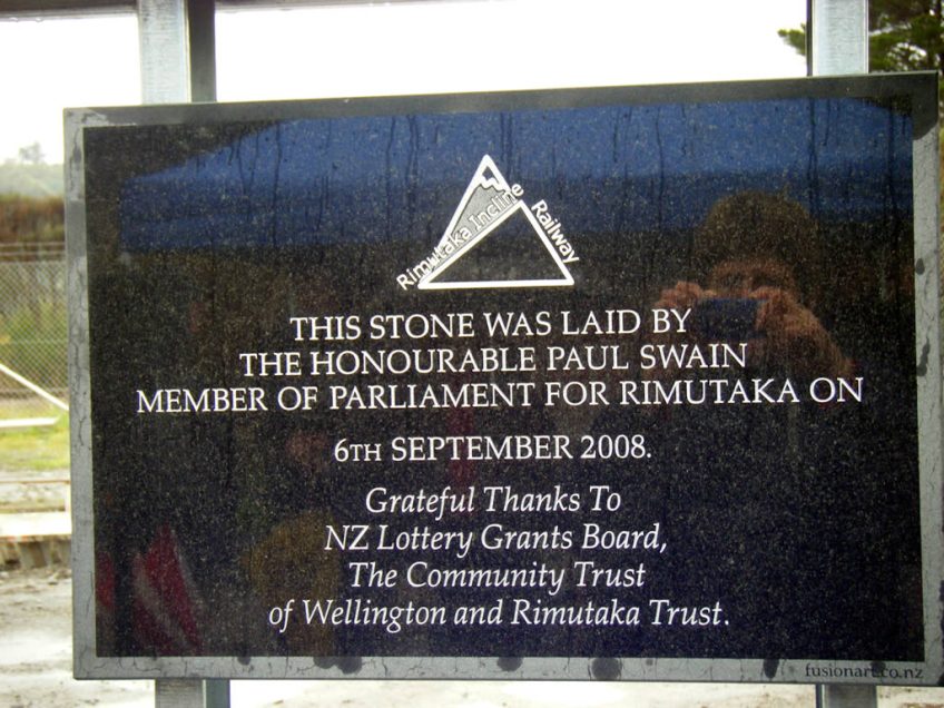 This stone was laid by the Honourable Paul Swain Member of Parliament for Rimutaka on 6th September 2008.