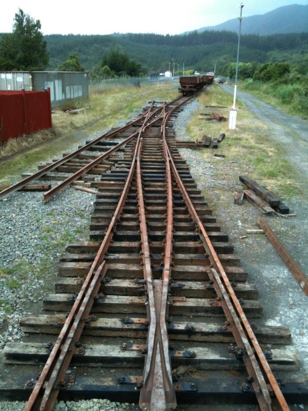 New road 2 turnout, connecting our mainline to the shed yard at Maymorn.