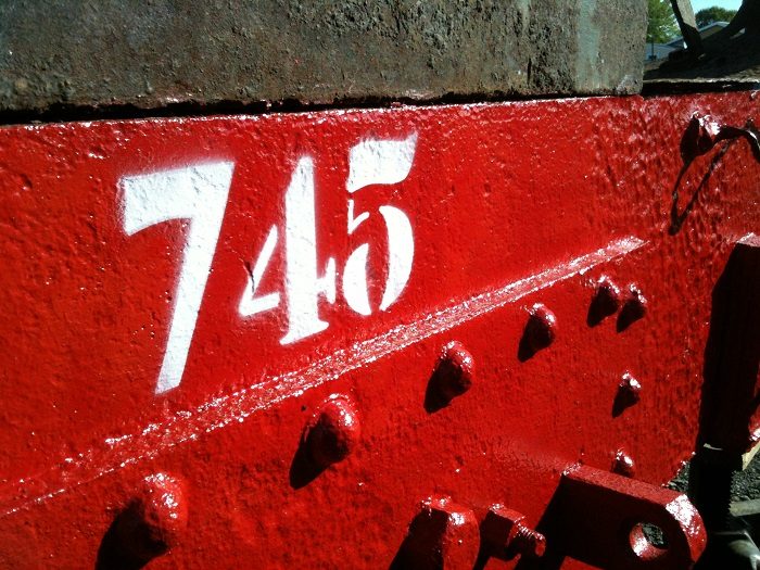 Running numbers applied to the headstock