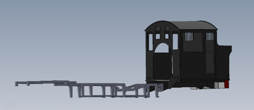 Side view of Wb 299 part-way through CAD modelling in April 2014.