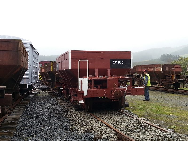 Hugh McCracken directing a plough-out of ballast in the shed yard, Tr189 on point. Photo: Ben Calcott