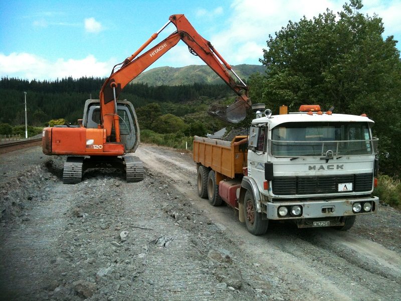 Another truck load of base course loaded