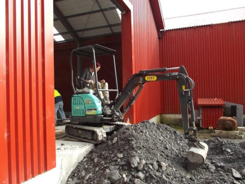 Backfilling the floor area of the workshop extension to our shed on 29 August