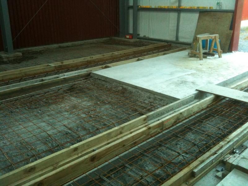 Boxing and reinforcing in place for the floor slabs on 5 December 2015.