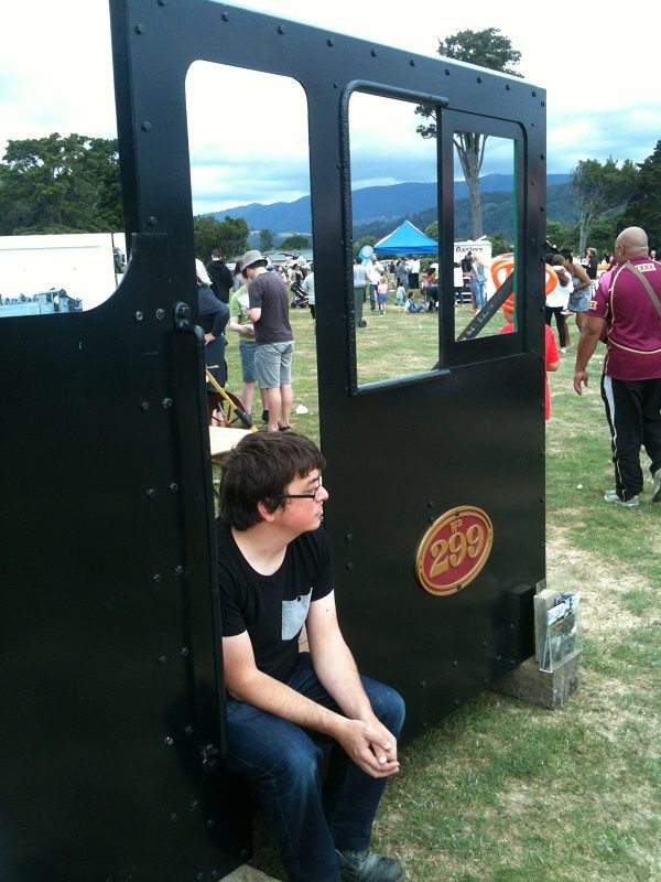 Ben takes a quick break at the Summer Carnival later in the day...