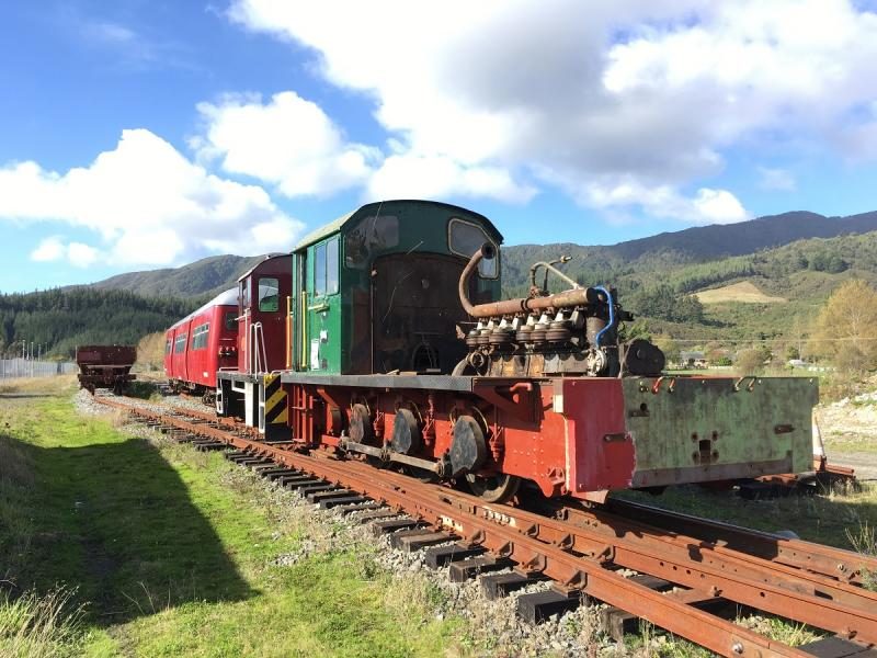 Ex Ohai Railway Board #1 part way through rebuilding - engine hood, diesel tank, radiator and many other items removed for repair