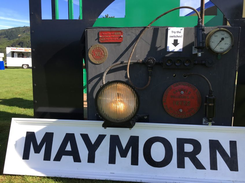 Cab of steam loco Wb 299 formed centre piece of display