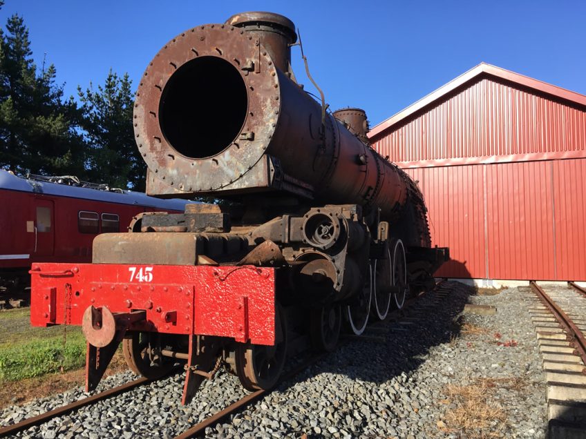 Ab 745 on shed at Maymorn, 14 October 2017