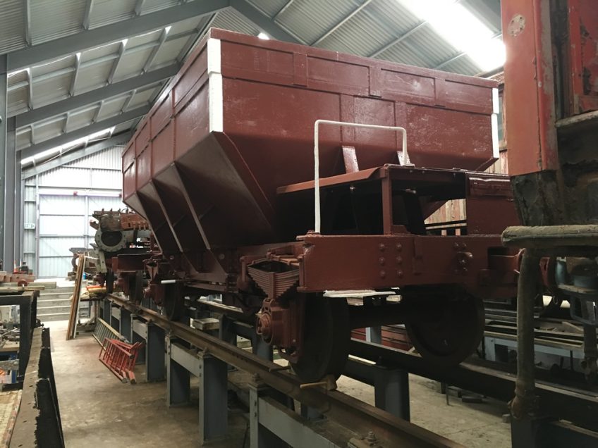 Yc726 on the inspection pit receiving hopper repairs in January 2017