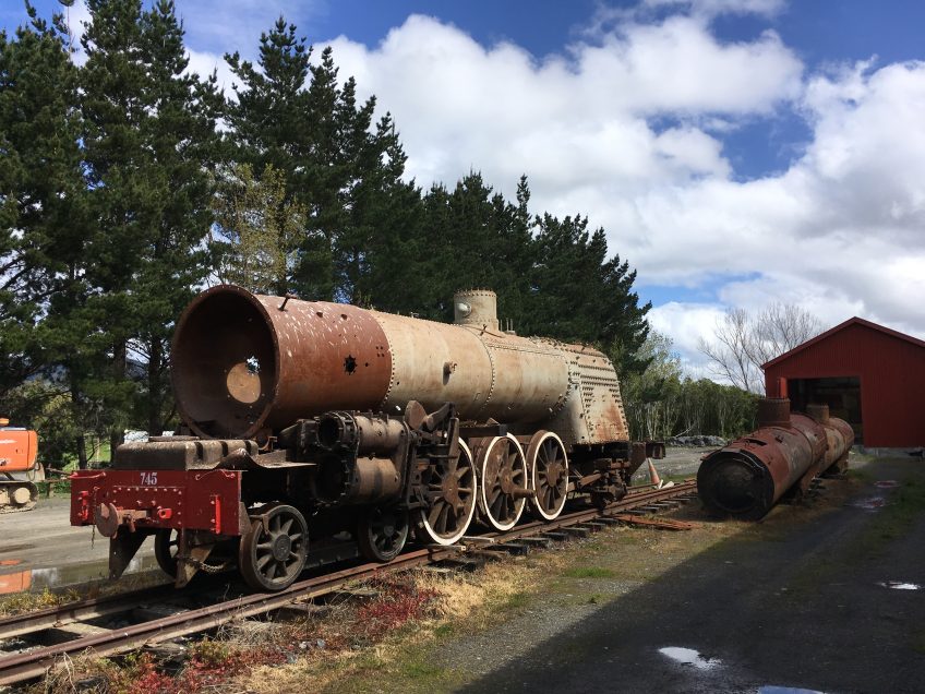 Ab 745 standing on road 4 outside the workshop