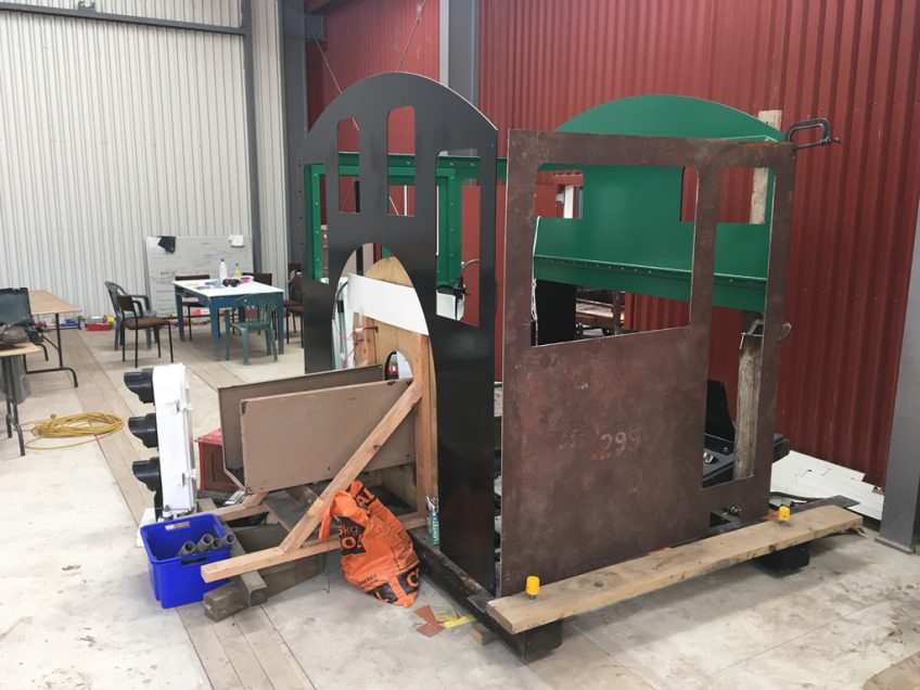 Fireman's cab side trial fit on 14 April 2018