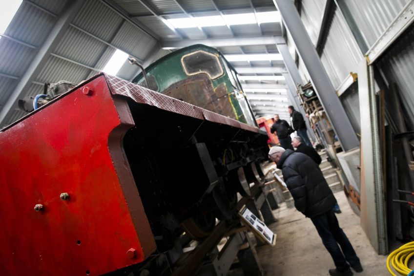 Ex- Ohai Railway Board diesel locomotive #1 on display 