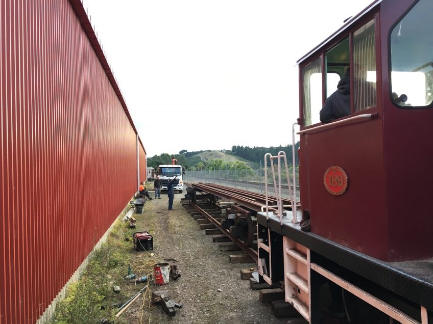 Rail delivered to the end of the siding on 16 May