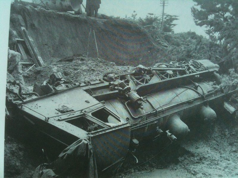 Ab745 overturned at Hawera in 1956.