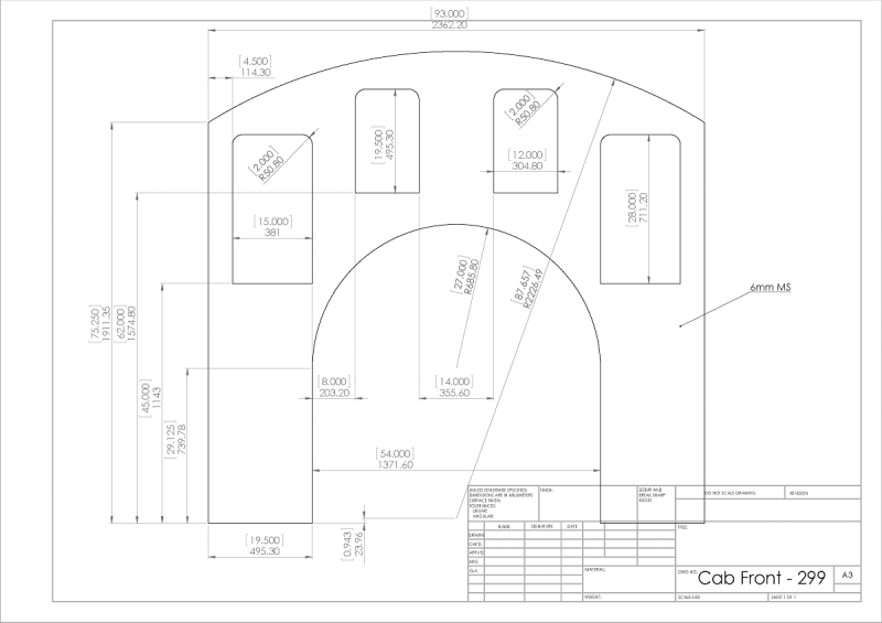 The cab front - a single part of the cab assembly